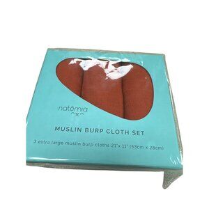 Natemia Extra Large Muslin Burp Cloth Set 3-Pack 21"x11" SKU 7193